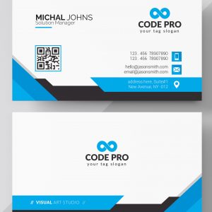 Blue & White Business Cards