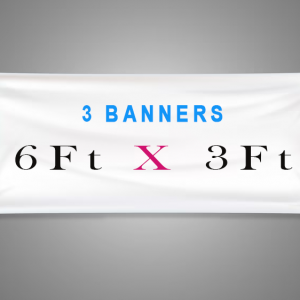 Buy 3 Banners 6FT X 3FT Vinyl Banner