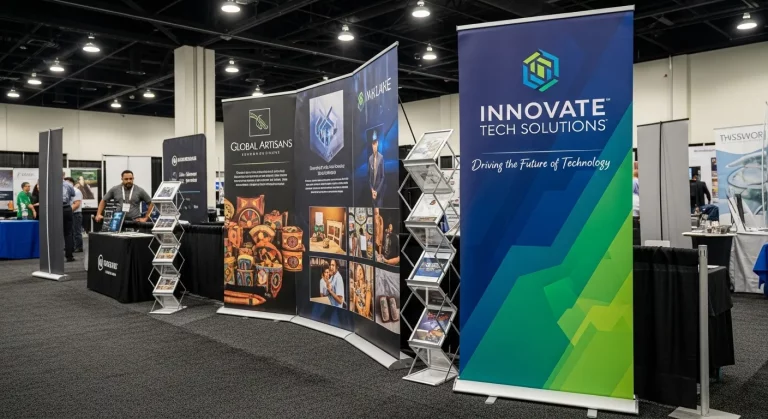 Custom Banner Stands Improve Brand Visibility